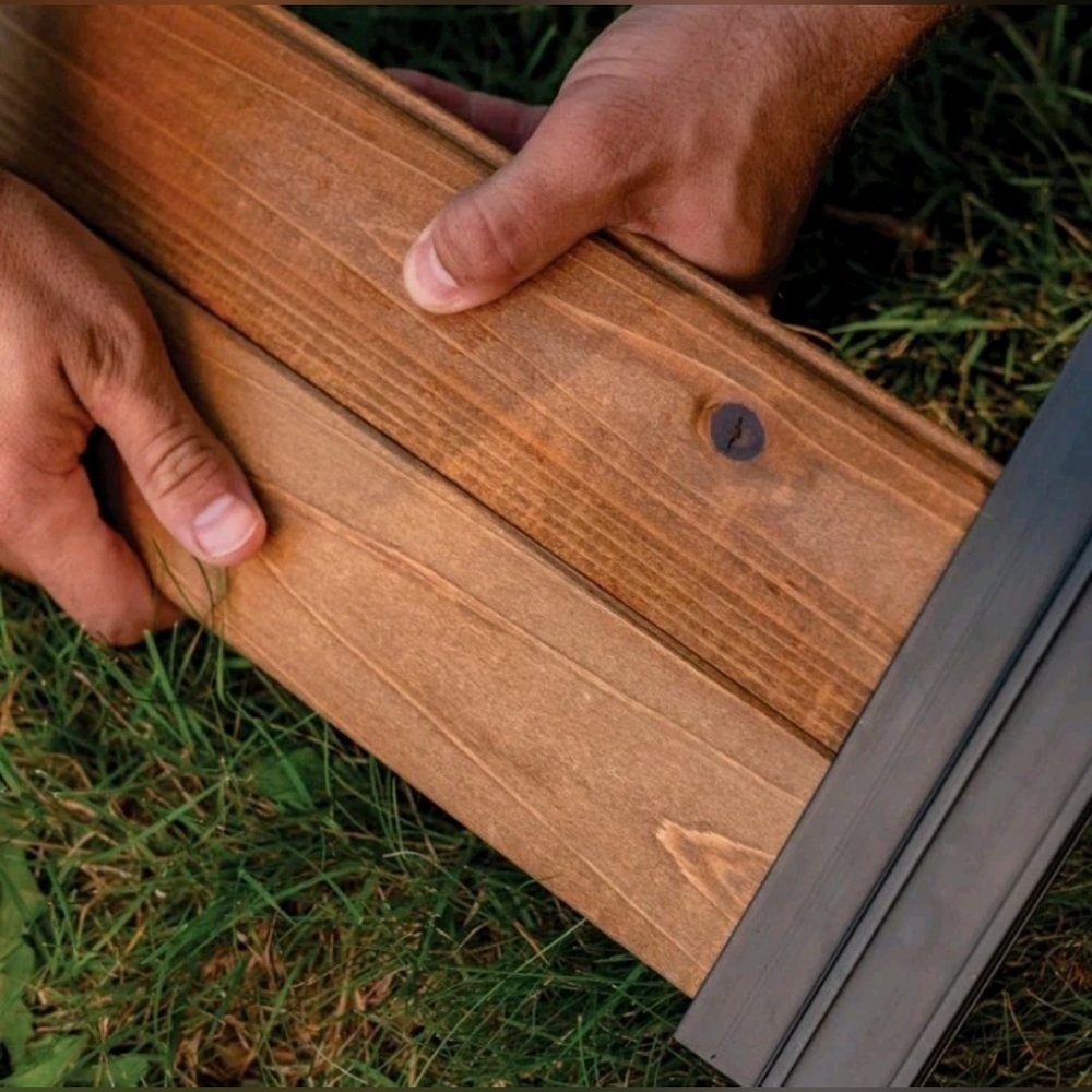 Vita Wooden Planter Box with Black Accents - Picture 4 of 8